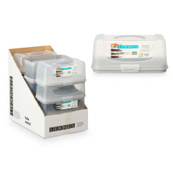 GREY RECTANGULAR CAKE HOLDER