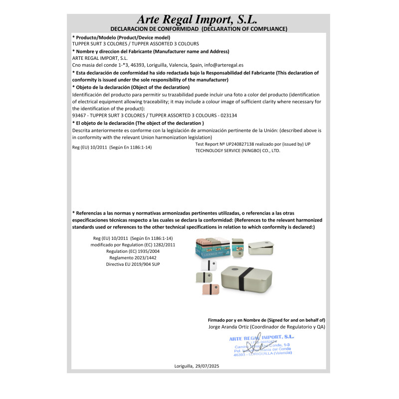 TUPPER SURT 3 COLORES