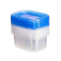 SET 8 LUNCH BOXES RECTANGULAR LID