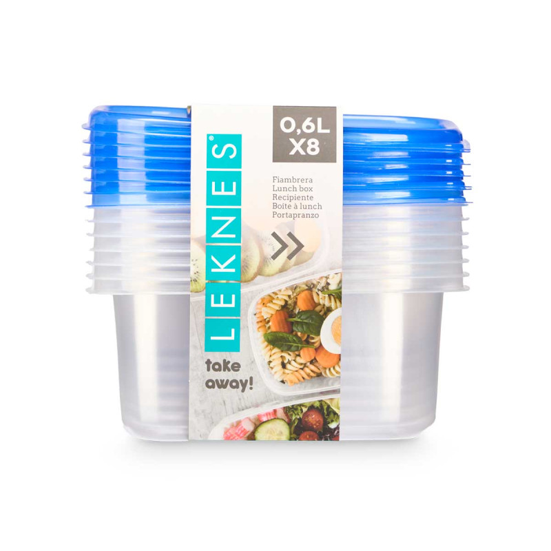 SET 8 PORTAPRANZO TAPPO RETTANGOLARE 