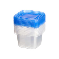 SET 8 LUNCH BOXES SQUARE LID