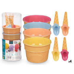 SET 4 COPPE GELATO CUCCHIAI