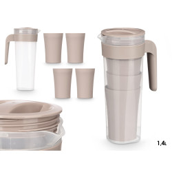 SET OF 4 CUPS TAUPE 1,4L