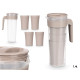 CONJ JARRO E 4 COPOS TAUPE 1,4L