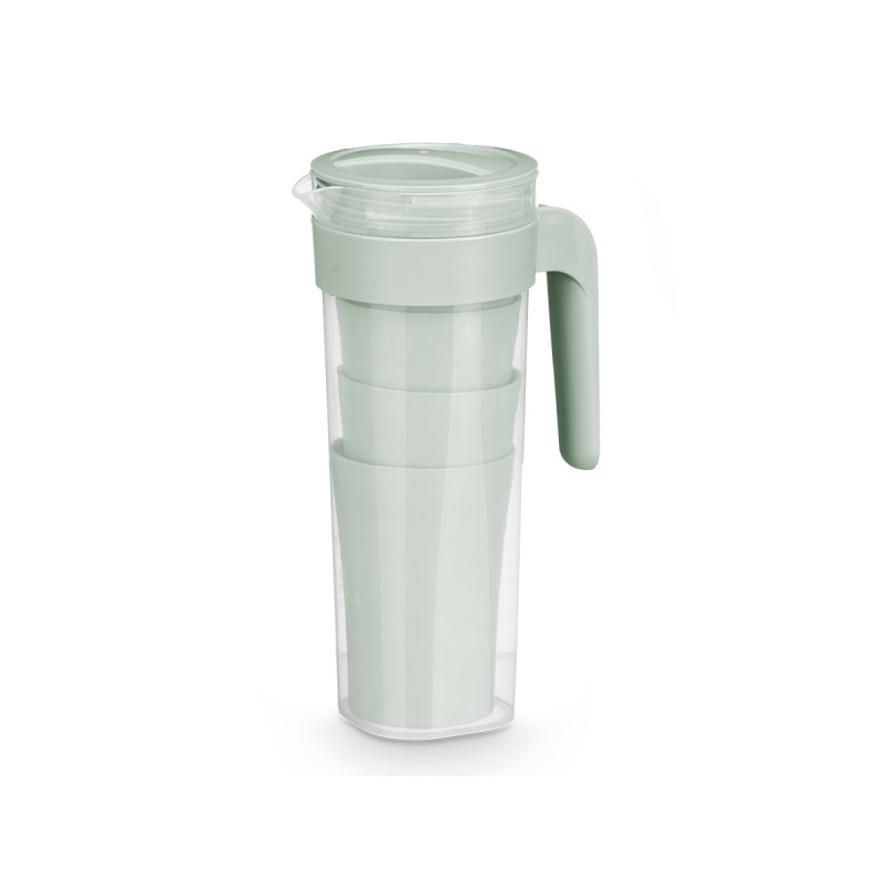 SET CARAFFA 4 BICCHIERI VERDE 1,4L