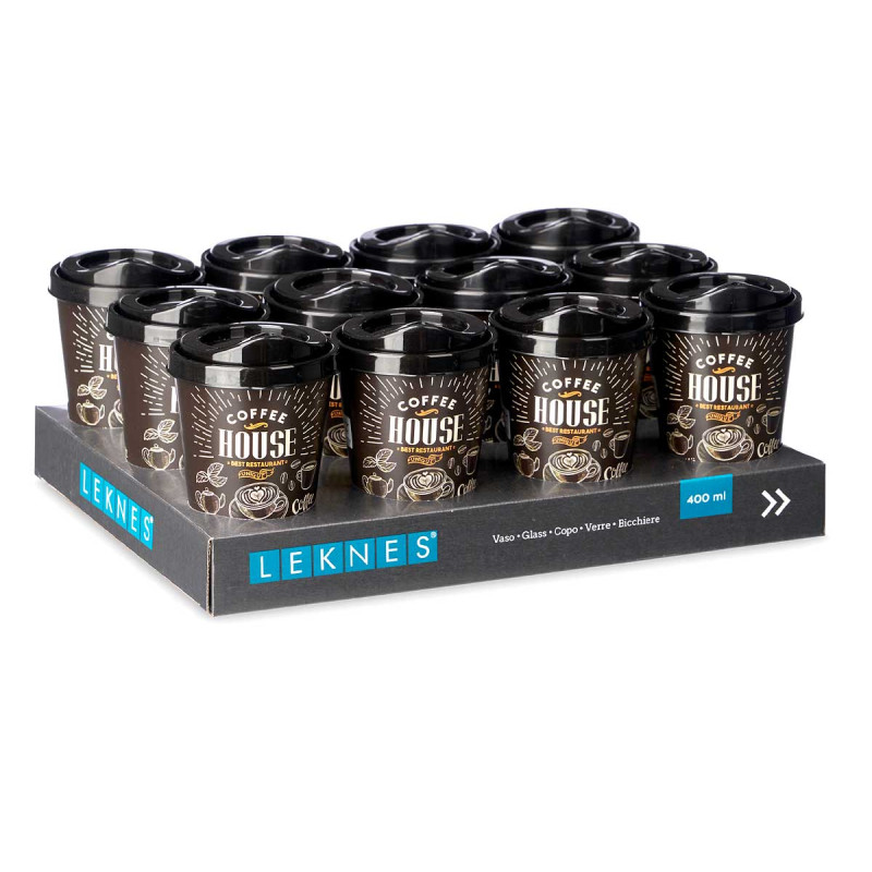 COPO PLASTICO COM TAMPA PARA LEVAR 400ML