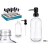 DISPENSER VETRO ROTONDO TRASPARENTE 500ML