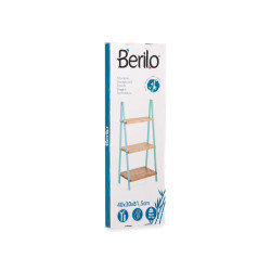 SCAFFALE A SCALA 3 RIPIANI BAMBU MENTA