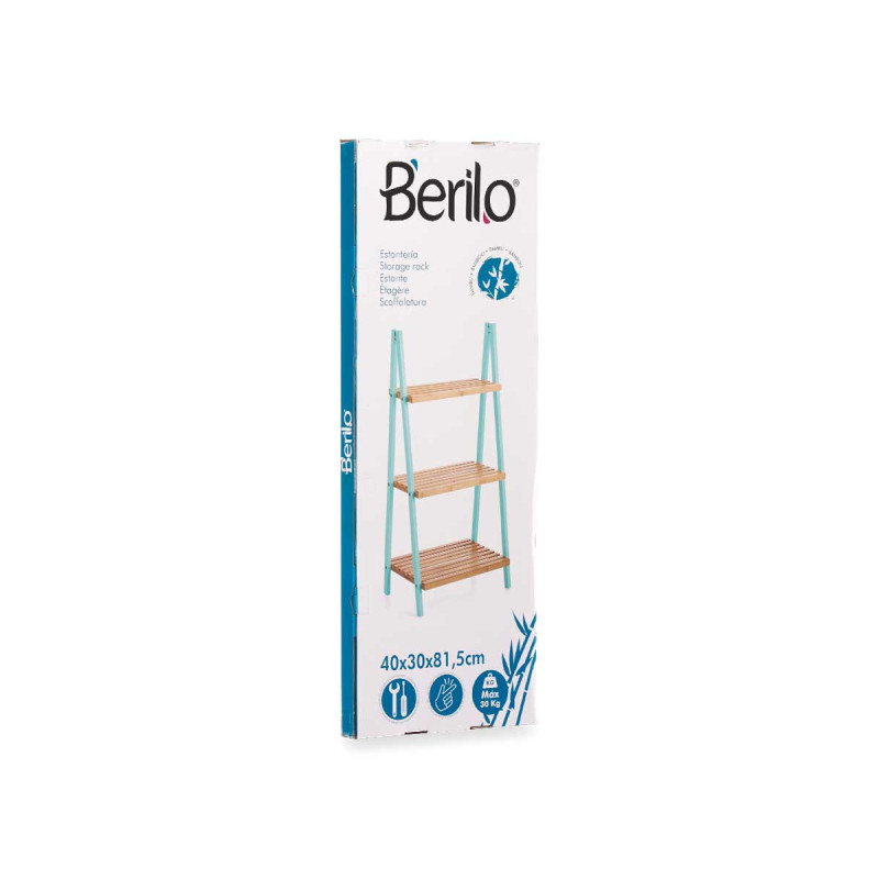 LADDER RACK 3 SHELVES BAMBOO MINT