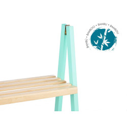 SCAFFALE A SCALA 3 RIPIANI BAMBU MENTA