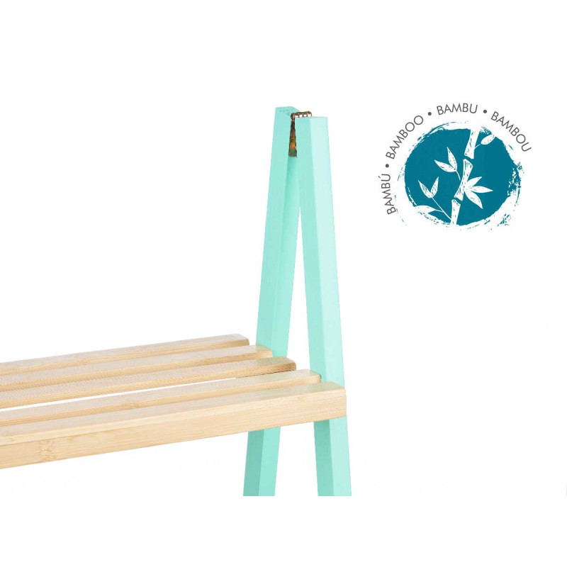 LADDER RACK 3 SHELVES BAMBOO MINT