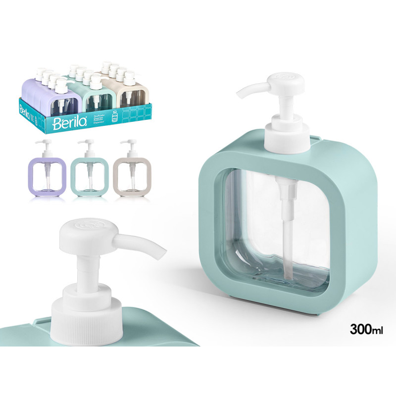 DOSIFICADOR PLASTICO 300ML SURTIDO 3 COLORES