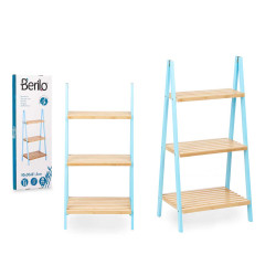 LADDER RACK 3 SHELVES BAMBOO BLUE