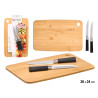 SET TAGLIERE BAMBU DUE COLTELLI