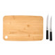 BAMBOO BOARD SET WITH TWO KNIVES