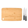 SET TAGLIERE BAMBU DUE COLTELLI