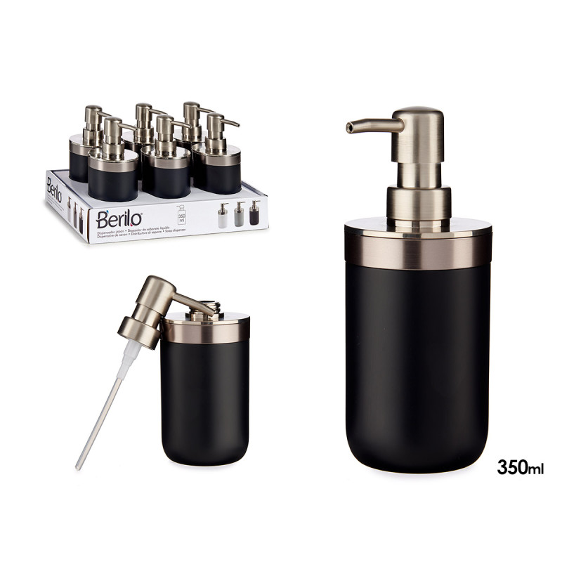 DISPENSER ARGENTATO NERO 350ML