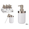 DISTRIBUTEUR DE SAVON BLANC ARGENTÉ 350ML