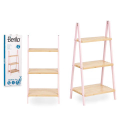 LADDER RACK 3 SHELVES BAMBOO PINK