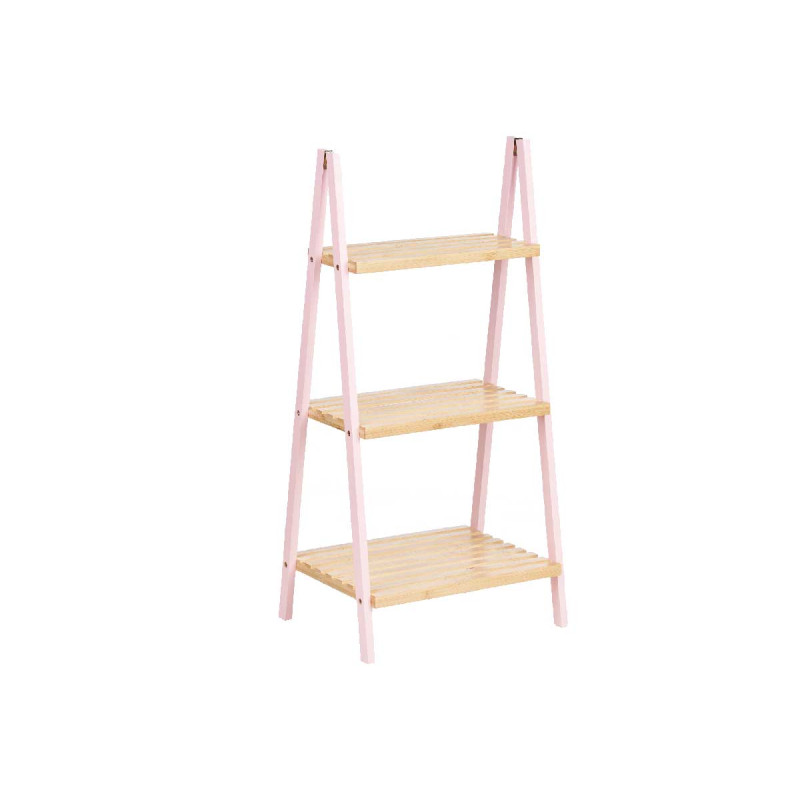 LADDER RACK 3 SHELVES BAMBOO PINK