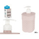 DISPENSER BAGNO IN PLASTICA 580ML ROSA