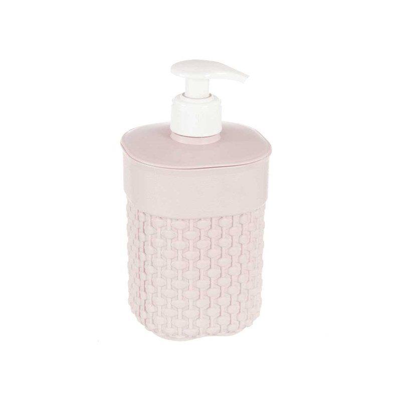DISPENSER BAGNO IN PLASTICA 580ML ROSA