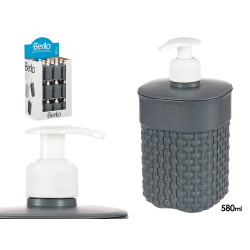 DOSIFICADOR PLASTICO BAÑO 580ML ANTRACITA