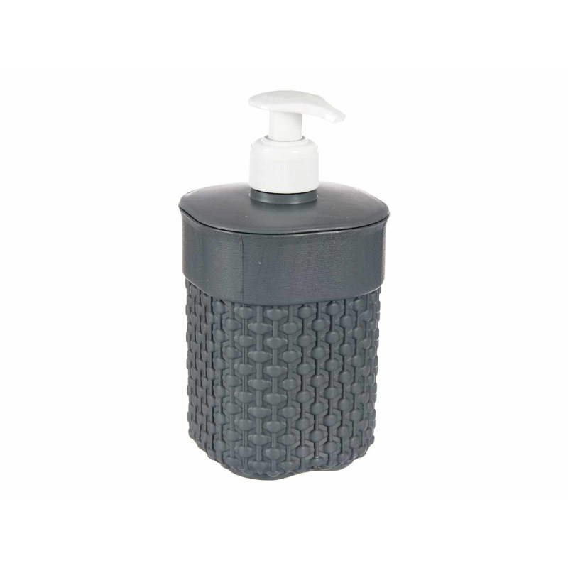DOSIFICADOR PLASTICO BAÑO 580ML ANTRACITA