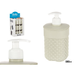 580ML BEIGE PLASTIC BATHROOM DISPENSER 