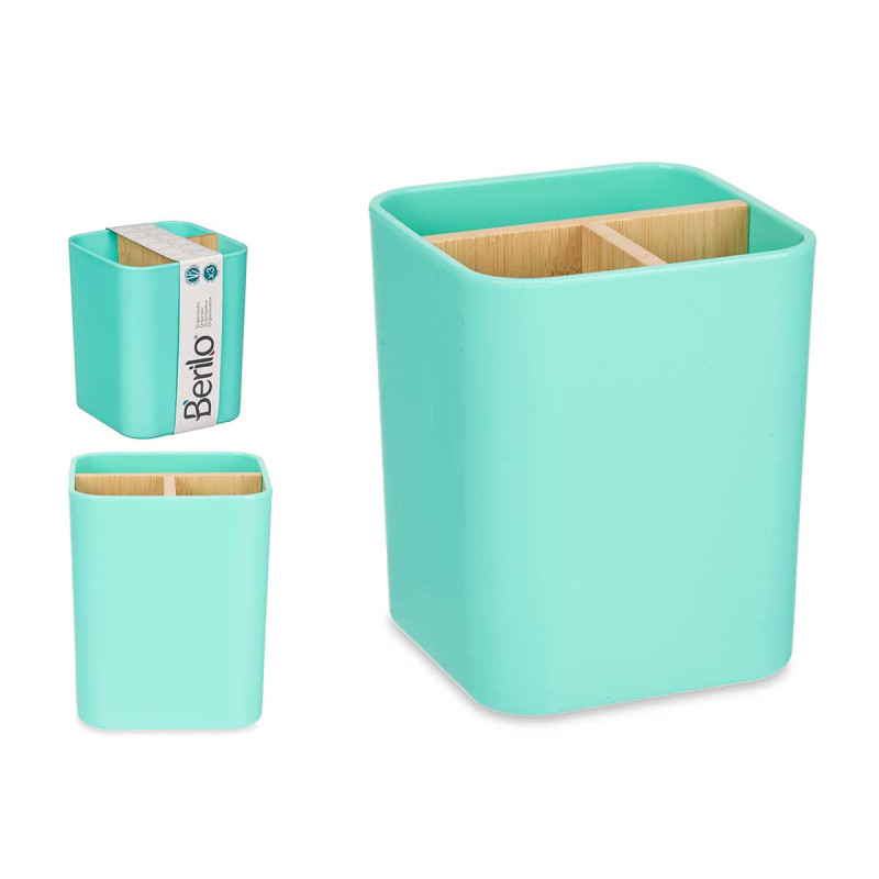 SQUARE ORGANISER 3 COMPARTMENTS BAMBOO MINT