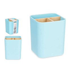 SQUARE ORGANISER 3 COMPARTMENTS BAMBOO BLUE
