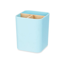 SQUARE ORGANISER 3 COMPARTMENTS BAMBOO BLUE