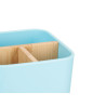 ORGANIZADOR CUADRADO 3 HUECOS BAMBU AZUL