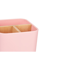 SQUARE ORGANISER 3 COMPARTMENTS BAMBOO PINK