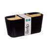 SQUARE ORGANISER 5 COMPARTMENTS BAMBOO BLACK