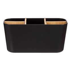ORGANIZADOR OVALADO 5 HUECOS BAMBU NEGRO