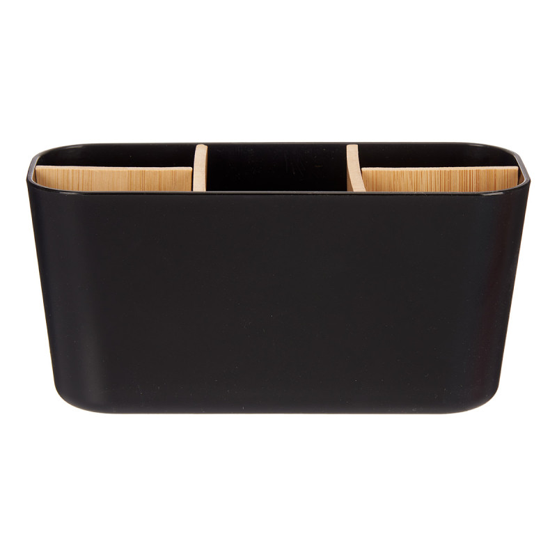 ORGANISEUR CARRÉ 5 COMPARTIMENTS BAMBOU NOIR