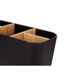 ORGANIZER OVALE 5 SCOMPARTI  BAMBÙ NERO