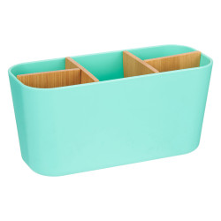 CAIXA ORGANIZADORA OVAL BAMBU VERDE MENTA
