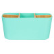 ORGANIZADOR OVALADO 5 HUECOS BAMBU MENTA