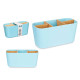ORGANISEUR CARRÉ 5 COMPARTIMENTS BAMBOU BLEU