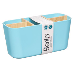 ORGANISEUR CARRÉ 5 COMPARTIMENTS BAMBOU BLEU