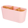 CAIXA ORGANIZADORA OVAL BAMBU ROSA