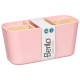 SQUARE ORGANISER 5 COMPARTMENTS BAMBOO PINK