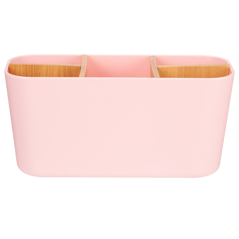 ORGANIZER OVALE 5 SCOMPARTI  BAMBÙ ROSA