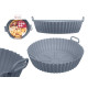 MOULE ROND FRITEUSE À AIR SILICONE GRIS