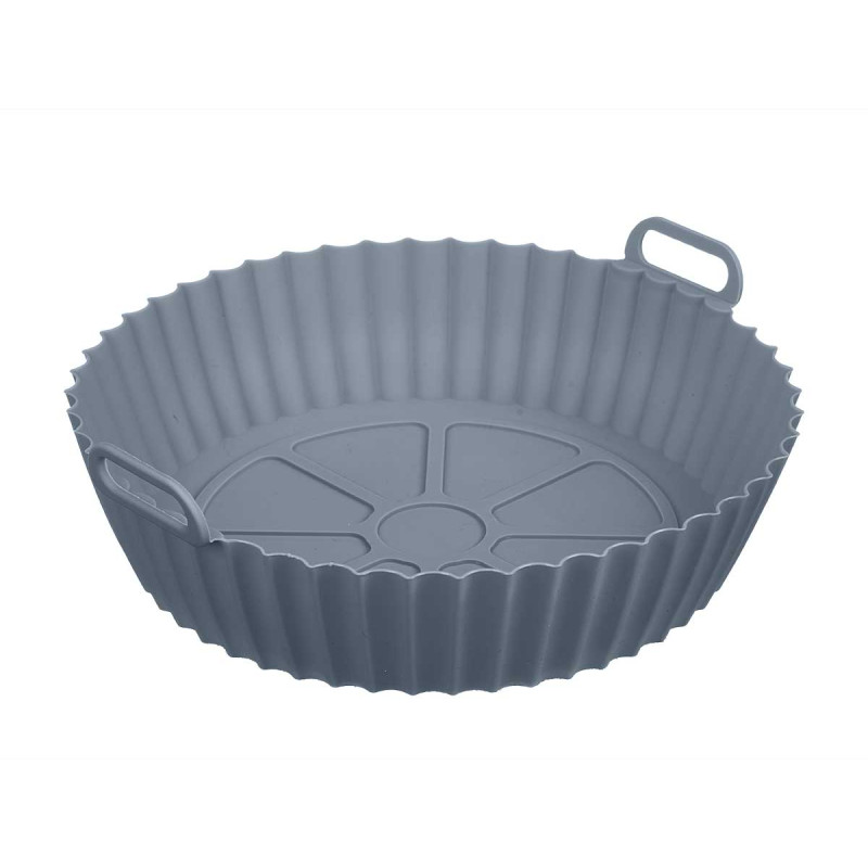 ROUND SILICONE MOLD AIR FRYER GREY