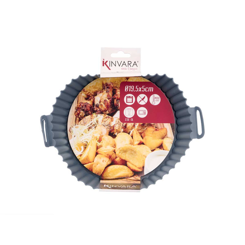 MOLDE REDONDO SILICONE PARA FRITADEIRA SEM ÓLEO 