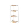 4 TIER SQUARE SHELF BAMBOO WHITE