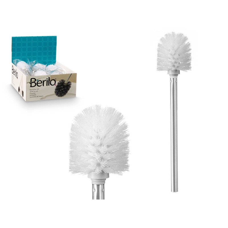 ESCOBILLA BAÑO ACERO BLANCO
